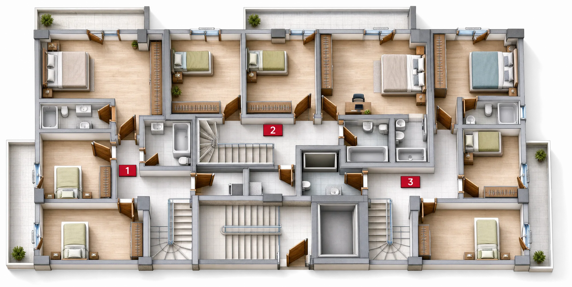 Everest Evleri — Daire 1 · Zemin kat · Kat planı